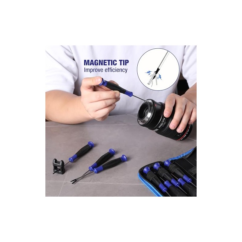 WORKPRO 10-Piece Precision Screwdriver Set with Pouch, Magnetic Small Screwdrivers