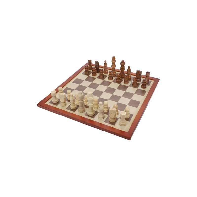 WE Games Juego combinado de madera 7 en 1 ajedrez,