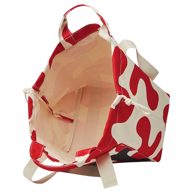 Marimekko 091974 830 Mono City Tote Bag, Red, White