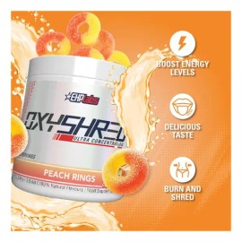 EHPlabs OxyShred Quemador De Grasa Termogénico Polvo 270g Peach Candy                                                                                 