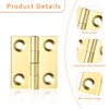 10 Sets Small Hinges with Screws Mini Solid Brass Hinges