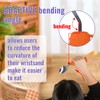 Ehucon Adaptive Utensils Angled Spoon and Fork for Hand Tremors