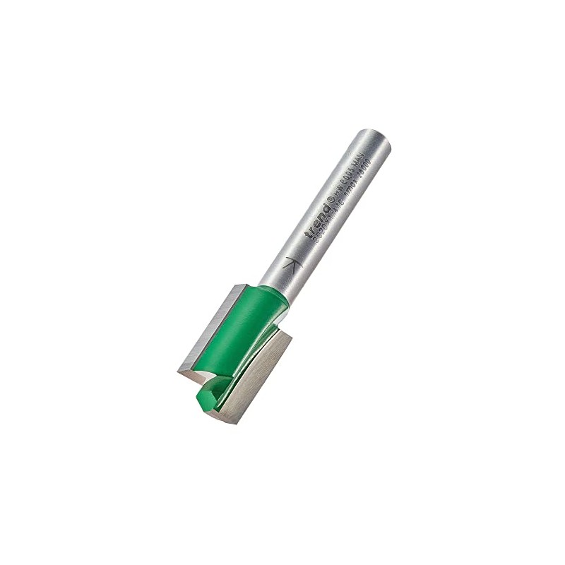Trend CraftPro Straight Two Flute Router Cutter Bit, 1/4 Inch