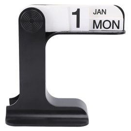 TOPINCN Perpetual Calendar, Desktop Calendar, Decoration, Folding Calendar, Stress Relief, Ornament, Month, Date and Daily Boards Folding Calendar for Living Room, Cabinet, Office, Decoration (Black)