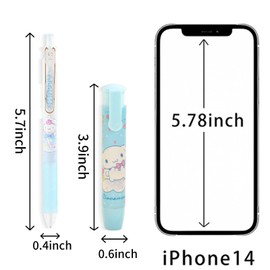6 Pcs Mechanical Pencils with 5 Pcs Retractable Eraser, Cute Eraser Pencil, Cartoon Creative Stationery Supplies for Girls