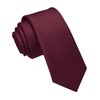 JEMYGINS Slim Men's Tie Plain 6 cm, maroon