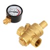 DN15 Brass Adjustable Water Pressure Regulator Reducer With Gauge Meter