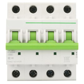 AC 380V/415V Circuit Breaker 20A 4P Overload Protection Air Switch Circuit Breaker for Home Lighting Distribution Lines Solar PV System