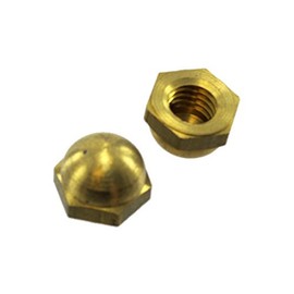 1/4"-20 Brass Cap Nuts (Pack of 12)