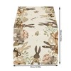Bunny Easter Table Runner Decorations,Linen Cute Bunny Runner for Table,72x13in