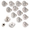 GrueGard Jeans Button without Sewing, 12 Pieces 17 mm Adjustable