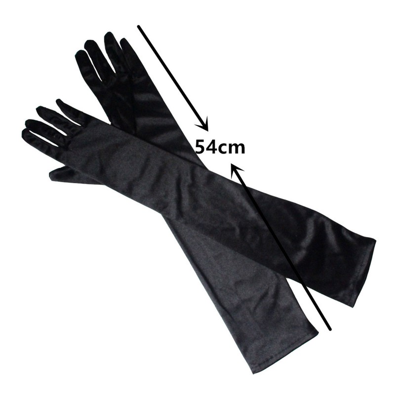 Long Satin Gloves Fashionable Stretch Long Evening Opera Satin Gloves