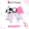 TELAIN Black Hair Bow Pink Bow for Football and Cheerleading,