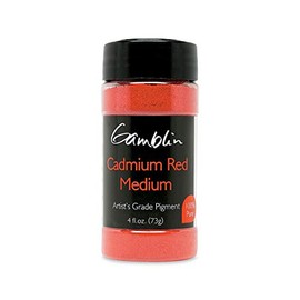 Gamblin Dry Pigment Size 2.57 oz, Cadmium Red Med