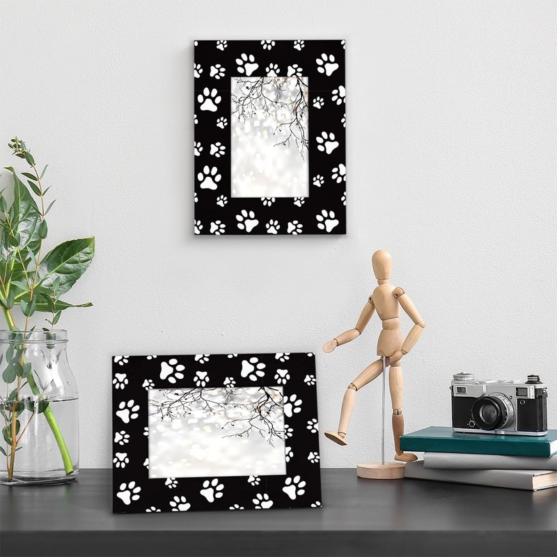 Dog Paw Print 8x10 Picture Frame Wooden Photo Frames for