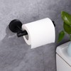 Black Towel Holder 2 Set - Towel Ring & Toilet