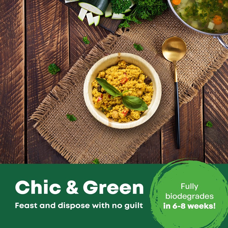 DISPOSABLE GREEN® | Round Bowls | Various Sizes | COMPOSTABLE,
