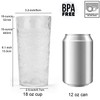 KX-WARE 18-ounce Acrylic Highball Glasses Plastic Tumbler, set of 8