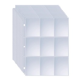 Yeeclot Hojas Para Almacenar 900 Tarjetas, 900 Bolsillos Carpeta de Tarjetas,Fundas Para Tarjetas De Béisbol De 3 Anillas,50 Páginas…