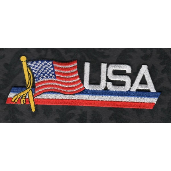 Unique USA Flag Patch 4-1/2" x 1-3/4"