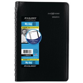 AT-A-GLANCE - Agenda escolar diaria/libro de citas, julio 2018 junio 2019, 4-7/8" x 8", color variará (AY4410), Variados