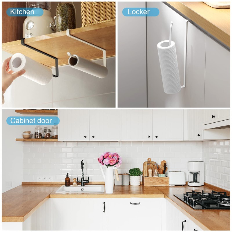 Vicloon Kitchen Roll Holder without Drilling, Pack of 2 Paper