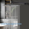 HarJue Shower Head with Extension Arm, High Pressure Square with