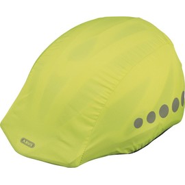 ABUS rain cap for helmets - rain cover with decorative reflectors and elasticated strap - water-repellent - yellow
