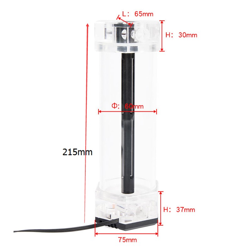 Water Cooling Tank Symphony RGB Lighting Effect Transparent Hex Computer