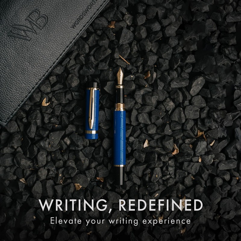 Wordsworth & Black Primori Fountain Pen Set [Blue Gold]; Extra