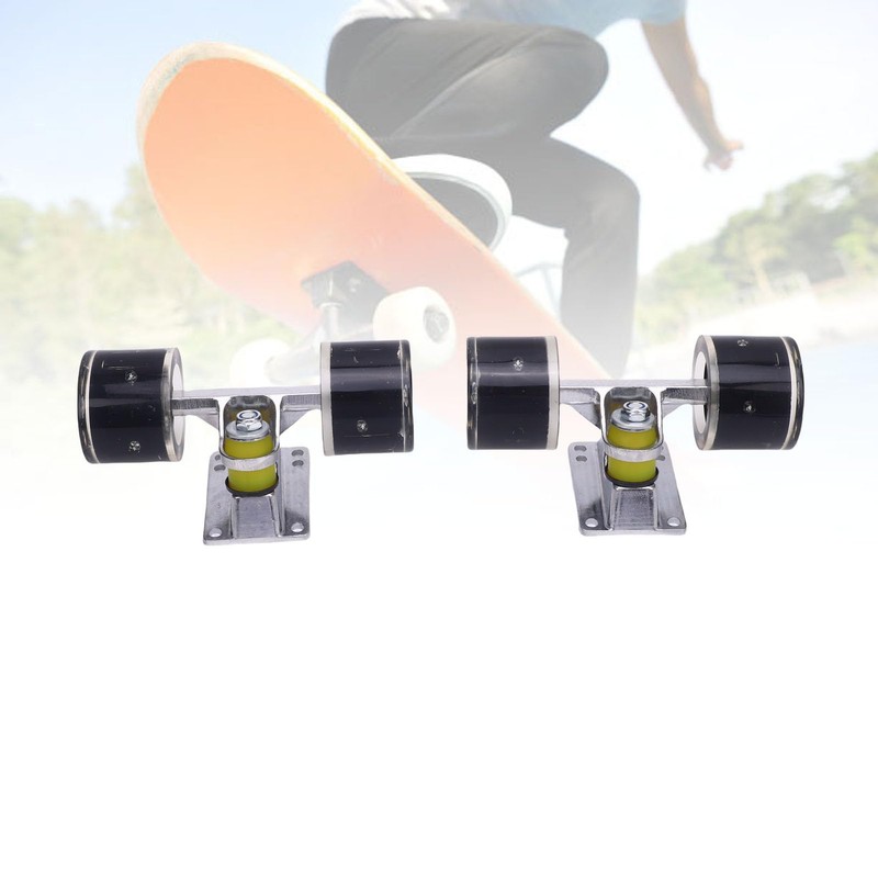 Generic Longboard Skateboard Trucks and Wheels Set, 55 X 45mm