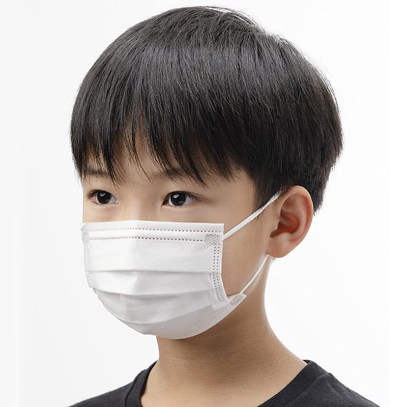 AENA Easy Mouth 3-Layer Non-woven Mask (White/SS Size, For Toddlers,
