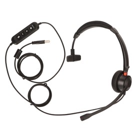 Call Center Headset ENC Active Noise Cancellation Single Ear Customer Service Headphone with Microphone for Office