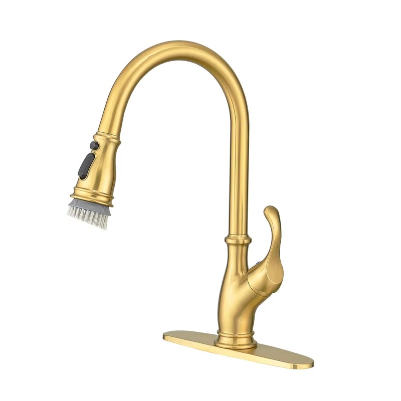 FLG Single Hole Hot Cold Water Mixer Sink Pull Out