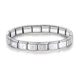 Star Starter Bracelet for Italian Charms (18 links)