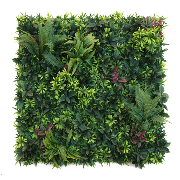 ULAND Artificial Plant Wall Panels, 1pc 40"x40" Greenery Grass Wall Backdrop Decoration, Faux Ivy Leaves Outdoor Privacy Fence Covering