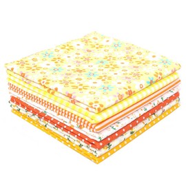 Fabric, Floral Pattern, 19.7 x 19.7 inches (50 x 50 cm), For DIY Crafts, Cotton, Floral Pattern, Handmade, Handicraft, Patchwork, Print, Pure Cotton, Various Patterns and Colors, Stylish, Patchwork, Cloth Set, Square, Scrap, Gray