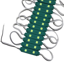 REXTiN Super Bright 200pcs 2835 2 LED Module Sign Lights 80-90LM Per Module Waterproof Decorative Light for Letter Signs with Tape Backside (Green)