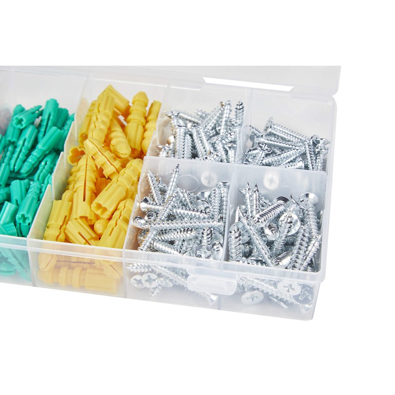 Blue Spot 40542 285PCE Anchor/Metal Screw Assortment, Set of 285