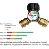 DOZYANT Propane Tank Y Splitter Adapter with Propane Gauge, 2