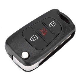 KIMISS Carcasa de llave remota de coche, para KIA Soul 2012 2013 funda protectora de carcasa de llave remota negra de repuesto