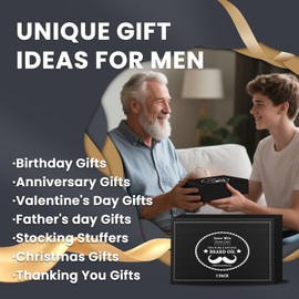 ISNER MILE Beard Oil Kit for Men Conditioner: Cedarwood Sandalwood Sage Orange Unscented, Mustaches Soften Moisturizing, Valentines Gifts for Him Husband, Fathers Birthday Gifts for Dad Men Boyfriend