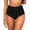 SHEKINI Women Shaping Swimwear Bottoms High Waisted Bikini Bottom Tummy