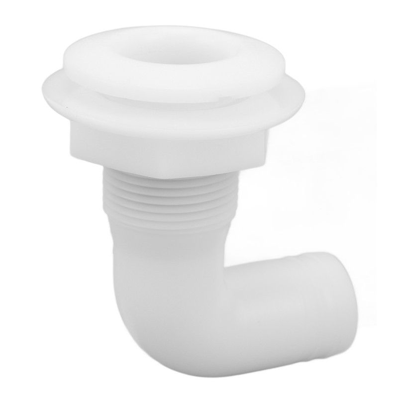 Marine Thru Hull Connector Leakproof Ergonomic Reliable Rugged 90° Thru