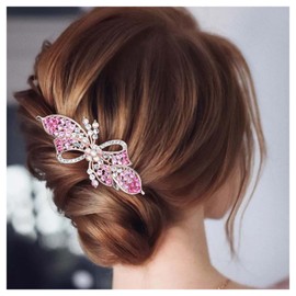 Inilbran Boho Rhinestone Hair Clip Hair Clip Crystal CZ Hair Clips Vintage Crystal Hair Clip Head Clips Sparkle CZ Hair Clip Decorative Headpiece Bridal Hair Accessories for Women and Girls