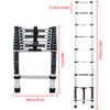findmall Telescopic Ladder 8.5 Feet with Non-Slip Feet, Maximum Weight