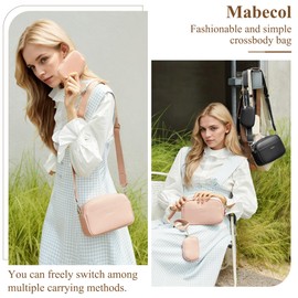 Women's Shoulder Bag with Chain Strap, 2-in-1 Multifunctional Crossbody Bag with Removable Mini Purse, Fashionable Shoulder Bag, pink, Contemporary