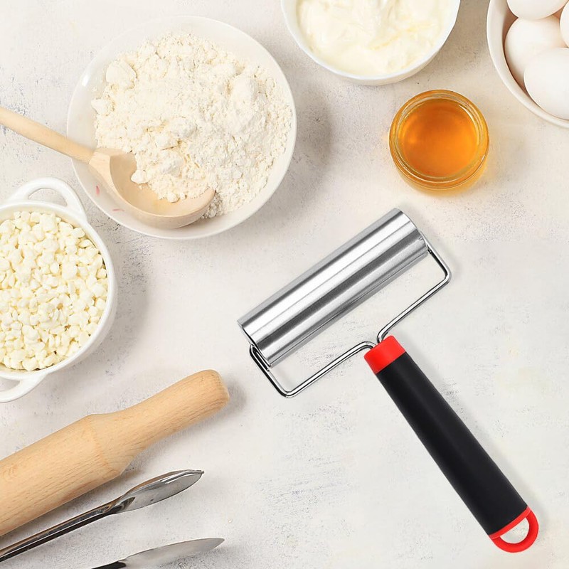 LdawyDE Rolling Pin, Small Stainless Steel, Rolling Pin, Handmade Rolling