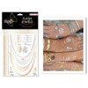 Dizao Gold Tattoo. PRINCESS. Flash Jewels. Metallic Temporary Gold Silver