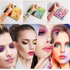 Sombras para Ojos, 72 Colores Paleta de Sombras Colección Vivo Brillante Kit para Cosmético de Belleza, Accesorios de Maquillaje Profesional para Atuendos Ahumados, Diario, Principiantes